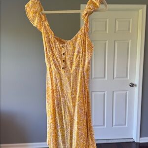 Billabong Yellow Patterned dress